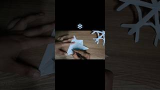 How to Make Paper Snowflake For Christmas Decorations ytshortspapercutting papercraftathomediy [upl. by Bertrand]