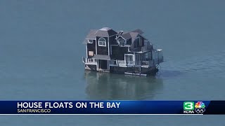 Entire house is seen floating on San Francisco Bay [upl. by Schwarz]