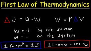 First Law of Thermodynamics Basic Introduction Physics Problems [upl. by Florian]