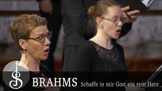 Brahms  Schaffe in mir Gott ein rein Herz  Dresdner Kammerchor [upl. by Ervine]