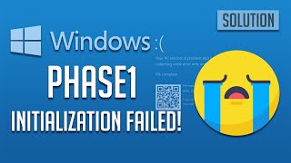 PHASE1 INITIALIZATION FAILED BSOD Fix in Windows 1087 2024 Tutorial [upl. by Annawek]