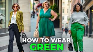 How to Wear GREEN Fashion Tips for Women Over 50 60 [upl. by Gambrell61]