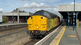 Colas 37057 amp GBRf 69007 on training  route learning freight and services at Stockport 5324 [upl. by Kannav]