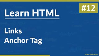 Learn HTML In Arabic 2021  12  Links  Anchor Tag [upl. by Nonaihr]