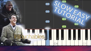 Ludovico Einaudi  Una Mattina The Intouchables SLOW EASY Piano Tutorial [upl. by Lowrie]