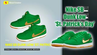 NBA 2K25 Shoe Creator  Nike SB Dunk Low St Patrick’s Day [upl. by Rowen491]