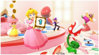 Mario Party Superstars Peachs Birthday Cake Peach vs Daisy  Waluigi amp Wario [upl. by Anerdna]