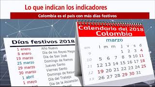 Indicadores Colombia es el país con más días festivos [upl. by Adnamar]