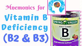 Symptoms of Vitamin B deficiency Mnemonic [upl. by Wendeline]