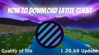 Minecraft Bedrock Client LATITE Client Review and Tutorial [upl. by Heidie]