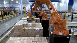 ABB Robotics  Palletizing Cartons [upl. by Nevek]