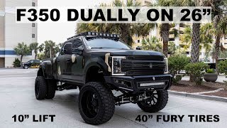 2019 Lifted Ford F350 Dually on 10quot lift on 26x14  Camo Wrapped Lifted Dually [upl. by Sandstrom451]