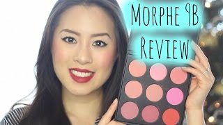 Morphe 9B blushes Palette review  swatches [upl. by Etteval44]