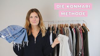 AUFRÄUMEN wie MARIE KONDO  Kleiderschrank ausmisten und Kleidung falten nach der KONMARI METHODE [upl. by Cheri]