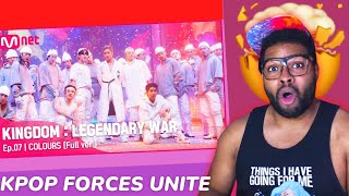 ATEEZ BTOB and SKZ Join Forces 🤯  Mayfly Rap Unit  Colours  KINGDOM Round 3  REACTION [upl. by Alaekim]