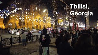 New Year Just Started Rustaveli Avenue Tbilisi Georgia 🇬🇪 January 2 2024 [upl. by Ress]