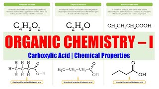 44 Carboxylic Acid Chemical Properties  Organic Chemistry 01  BPharm 2nd Sem  Carboxylic Acid [upl. by Myrna]