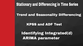 Stationarity and Differencing in Time Series [upl. by Sadler683]