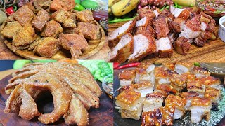 4 ways CRISPY Pork belly❗4 ways to try for Cunchy pork skin Tender amp Juicy meat👌💯 [upl. by Nekial]