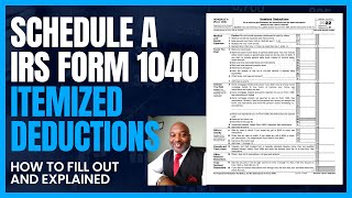 Schedule A Explained  IRS Form 1040  Itemized Deductions [upl. by Ltihcox]