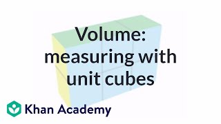 Volume measuring with unit cubes  Measurement  PreAlgebra  Khan Academy [upl. by Naman]