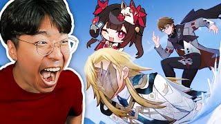 Honkai Impact 3rd x Honkai Star Rail Collab REACTION [upl. by Querida]