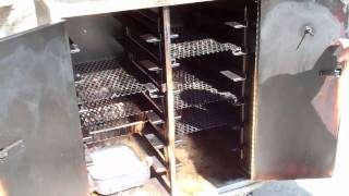 Commercial food warmer turned into a charcoal BBQ smoker [upl. by Schoenburg]