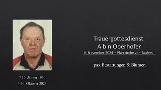 Trauergottesdienst Albin Oberhofer [upl. by Bernt]