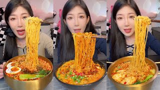 ASMR SOSLU ÇİN YEMEKLERİ YEME  MUKBANG CHINESE SPICY EATING SHOW [upl. by Bonns]