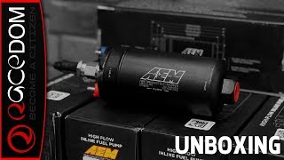 Unboxing the AEM Inline High Flow Fuel Pump [upl. by Eidua]