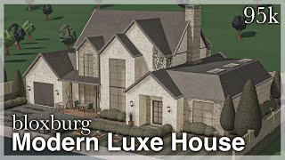 Bloxburg  Modern Luxe Family House Speedbuild exterior [upl. by Bevin]