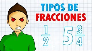 TIPOS DE FRACCIONES Super fácil  Para principiantes [upl. by Cirilo]