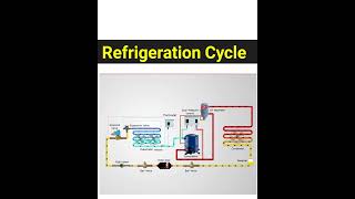 Refrigeration Cycle With Components  Main Components Kitne Hotel Hai Refrigeration Cycle Mai [upl. by Lleuqram]