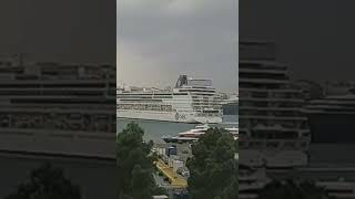 MSC Sinfonia leaving Piraeus piraeusport cruiseship travel cruise greece athens [upl. by Cherey]