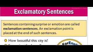 Exclamatory Sentences [upl. by Terrye]