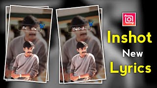 Inshot New Lyrics Video Editing Tutorial Telugu  Lyrics Video Editing Inshot App [upl. by Annalise]