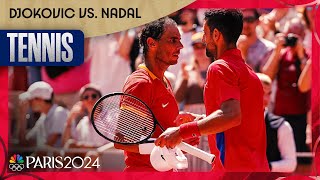 Novak Djokovic STANDS TALL against Rafael Nadal in singles competition  Paris Olympics  NBC Sports [upl. by Tserrof]