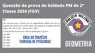 FGV  2024  PMSP  Soldado PM de 2ª Classe geometria [upl. by Michi860]