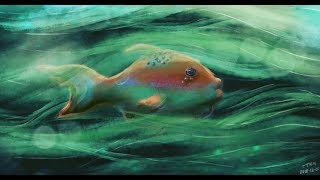 A fishy speedpainting ambient music video Made on the iPad Pro TTNM [upl. by Riabuz871]