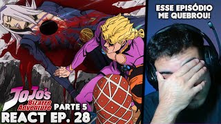 A MORTE DE ABBACCHIO 😭😭 React JoJos Bizarre Adventure Parte 5 EP 28 [upl. by Cassil503]