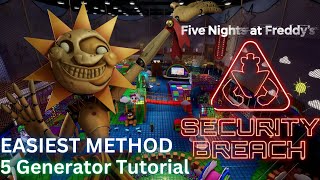 EASIEST Method for 5 Generators in Daycare  Step by Step TutorialGuide  FNAF Security Breach [upl. by Panther]