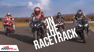 Honda CBR650R vs Kawasaki Ninja 650 vs Aprilia RS660 vs Yamaha R7 [upl. by Kat]