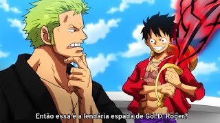 Zoro ensina Luffy a usar a espada de Gol D Roger em One Piece [upl. by Drarrej]