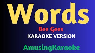 Words KARAOKE  Bee Gees [upl. by Andras448]