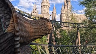 Flight of the Hippogriff Front Row Horizon Lock POV 4K60 [upl. by Cookie]