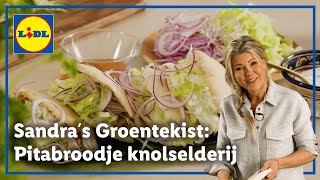 Pitabroodje met knolselderij shoarma  Sandras Groentekist [upl. by Rianna389]