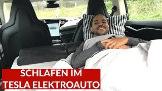 Kann Man Im Tesla Model S Gut Schlafen Spezial Matratze Im Test [upl. by Dunson]