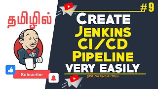 Jenkins CI  CD Pipeline Tutorial in Tamil  Create Jenkinsfile Easily  Jenkins Tutorial 9 [upl. by Ashia]