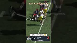 Luke Altmyer Hits Referee today during the game shorts trending college collegefootball cfb [upl. by Otis]