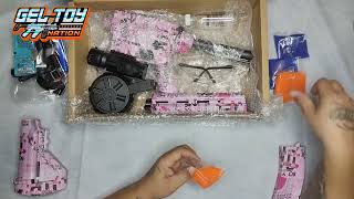 Gel Toy Nation Gel Blaster Pink Bravo Tactical Rifle Unboxing geltoynation [upl. by Ahsinrev]